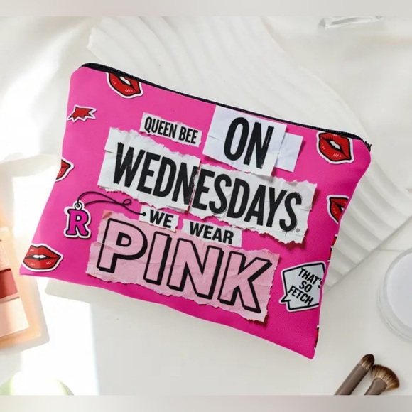 Accessories - On Wednesdays We Wear Pink Queen Bee Themed Makeup Bag